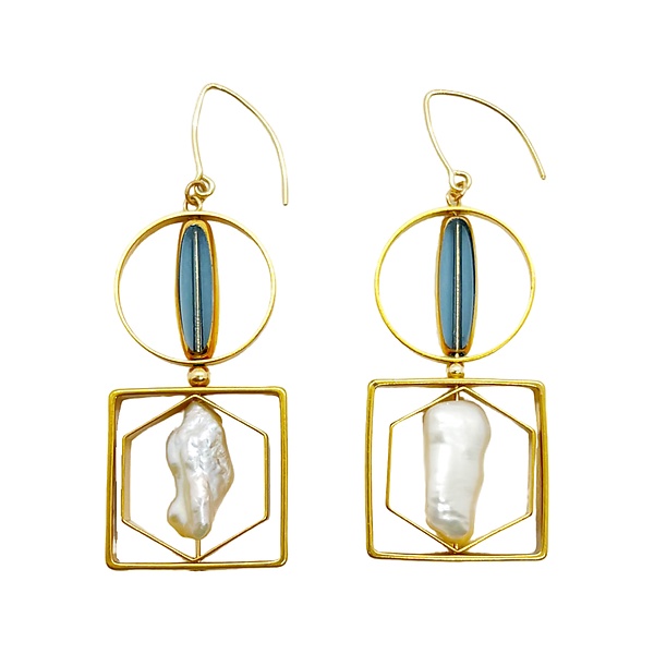 Art Earrings by Araceli Concordia (Pearl Earrings) Artful Home