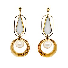 Aura Pearl Earrings by Araceli Concordia (Gold & Pearl Earrings)