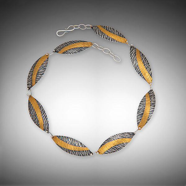 Laurel Leaf Necklace by Melanie Considine (Gold & Silver Necklace) | Artful Home