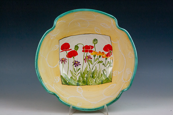 Spring Flower Bowl by Peggy Crago (Ceramic Bowl) | Artful Home