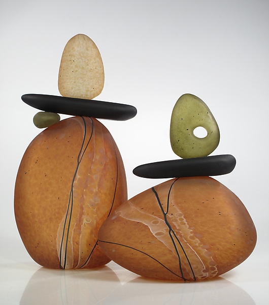 Aurora Cairns by Melanie GuernseyLeppla (Art Glass Sculpture) Artful Home