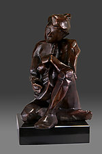 Mandolin Musician by Dina Angel-Wing (Bronze Sculpture)