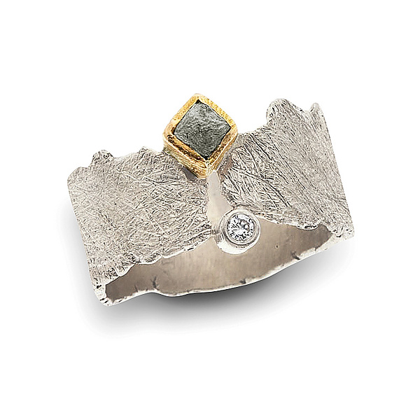 Grigio Ring by Davide Bigazzi (Gold, Silver & Stone Ring) | Artful Home