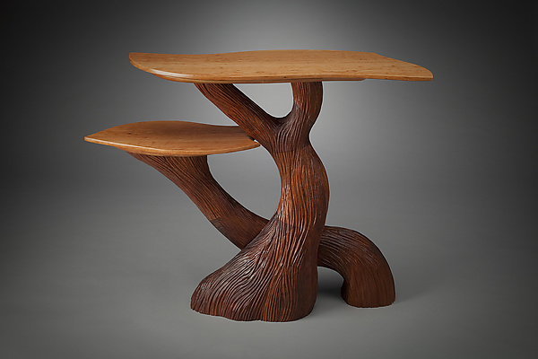 Two Level Hall Table by Aaron Laux (Wood Console Table) | Artful Home