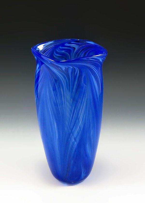 Peacock Vase by Mark Rosenbaum (Art Glass Vase) Artful Home