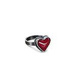 Tiny Heart Ring by Lisa Crowder (Enamel & Silver Ring