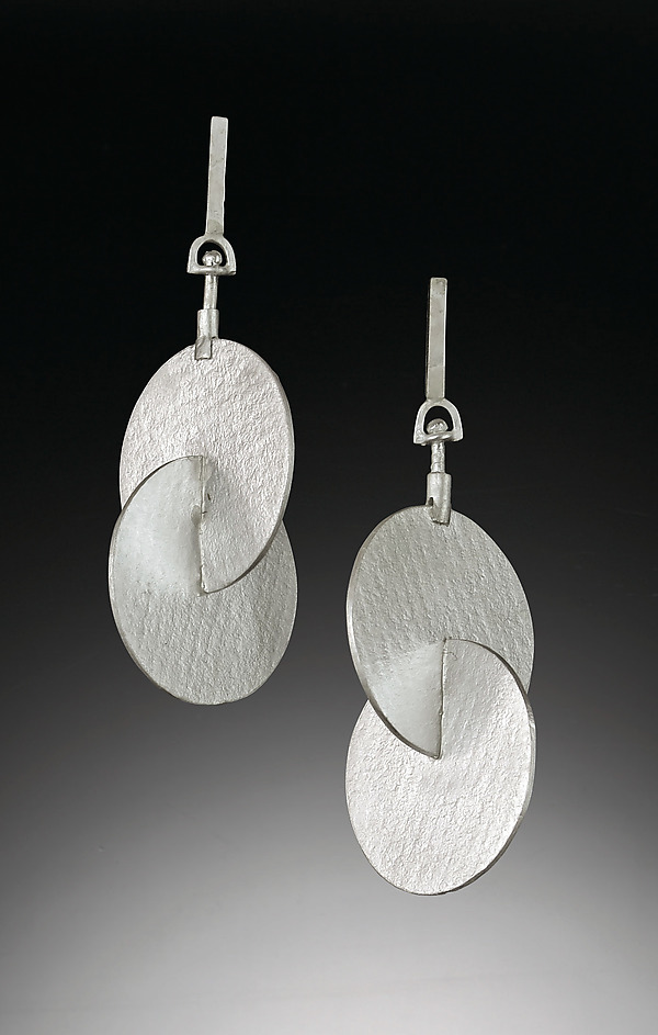 Orbit Earrings in Sterling Silver by Marcia Meyers (Silver Earrings) | Artful Home