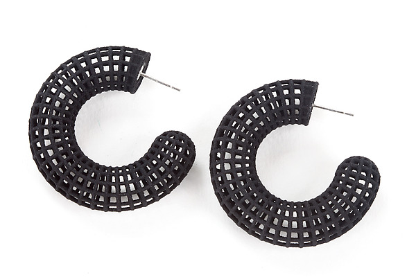 Grid Hoops by Maria Eife (Nylon Earrings) | Artful Home