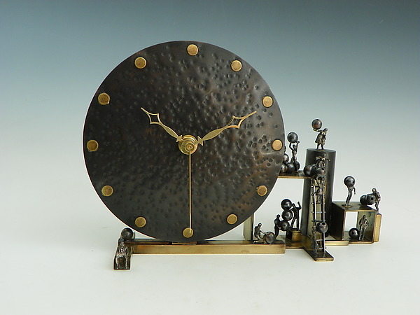 Spare Time by Mary Ann Owen and Malcolm Owen (Metal Clock) | Artful Home