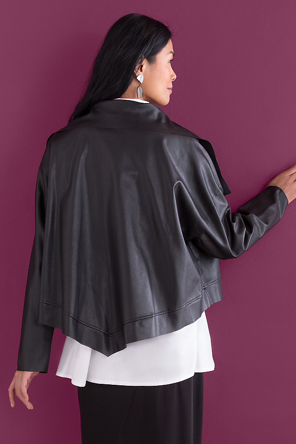 ジャケット・アウター Sheer sleeve asymmetry cropped jacket Sheer sleeve asymmetry cropped jacket