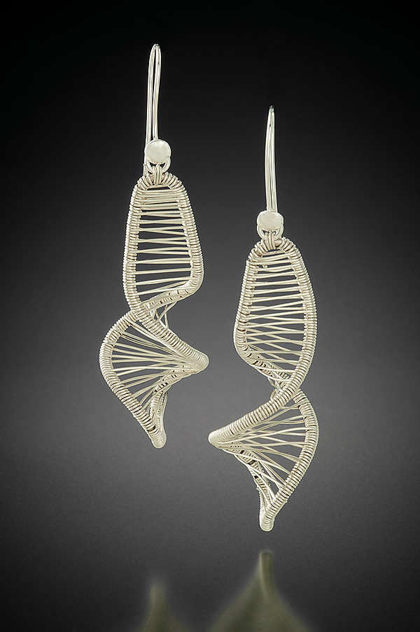 DNA Earrings by Tana Acton (Silver Earrings) | Artful Home