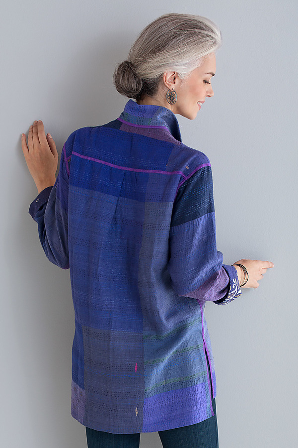 Pieced Shirt Jacket by Mieko Mintz (Woven Shirt) | Artful Home