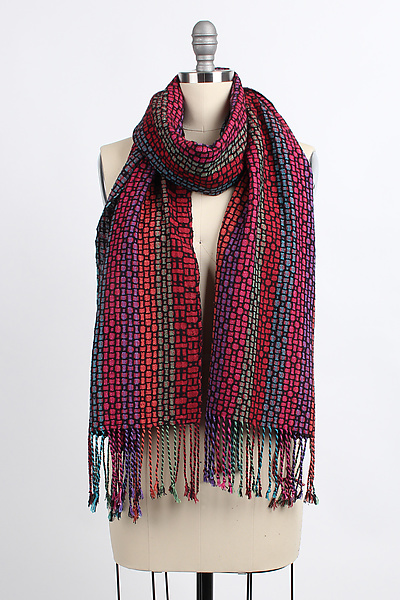 Brights Mosaic Scarf by Muffy Young (Silk Scarf) | Artful Home