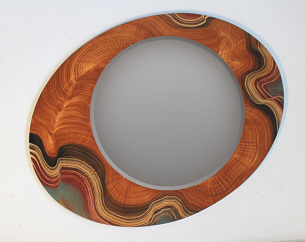 Brown Sage Asymmetric Mirror by Grant-Noren (Wood Mirror) | Artful Home