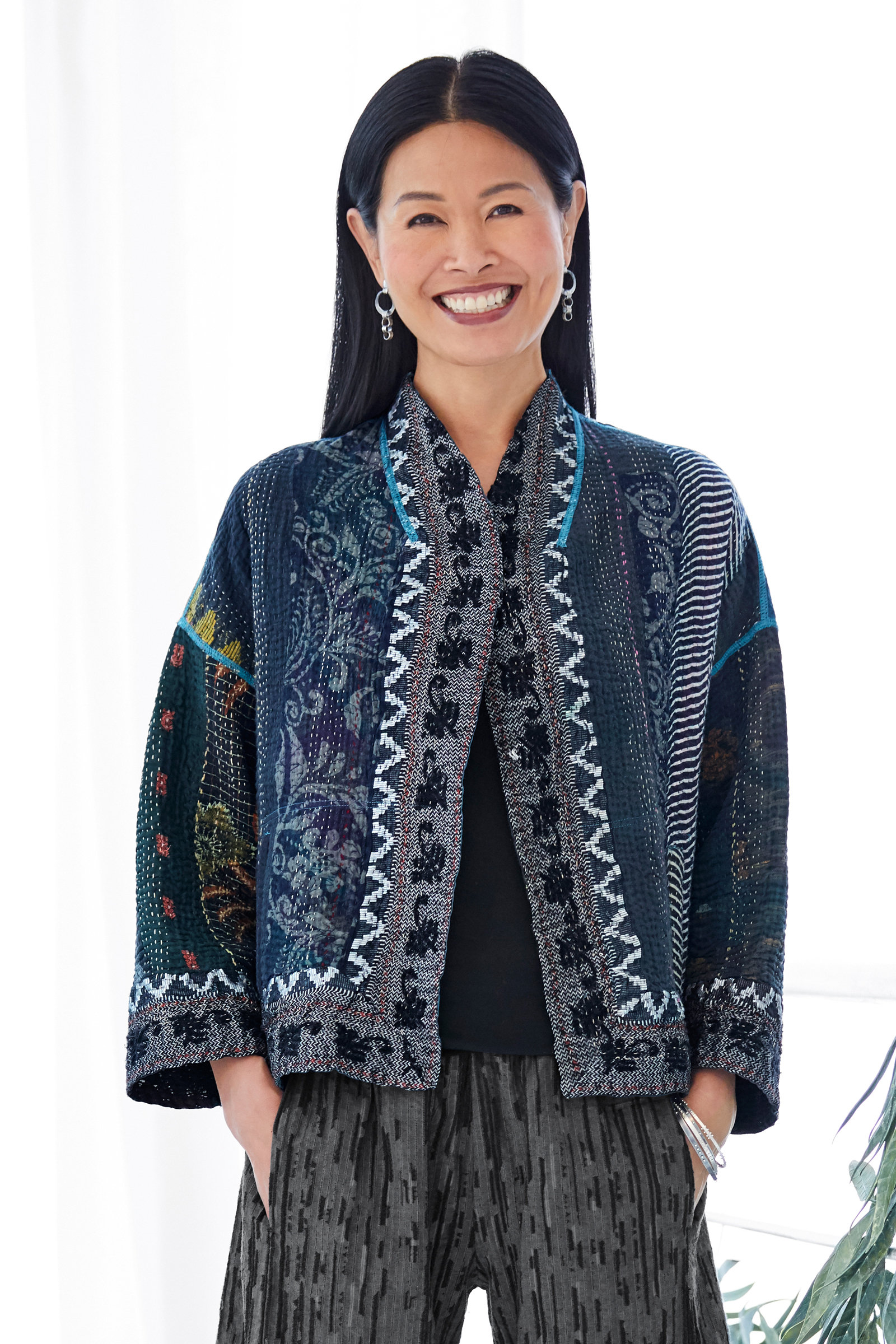 Ralli Cropped Jacket by Mieko Mintz (Woven Jacket) | Artful Home