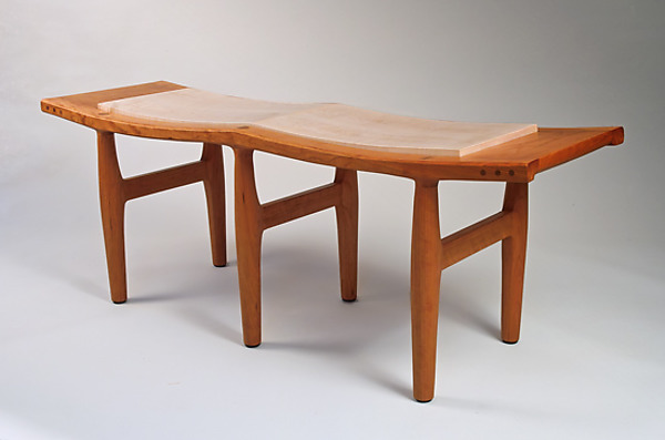 Still Pond Bench for Two by Richard Laufer (Wood Bench) | Artful Home