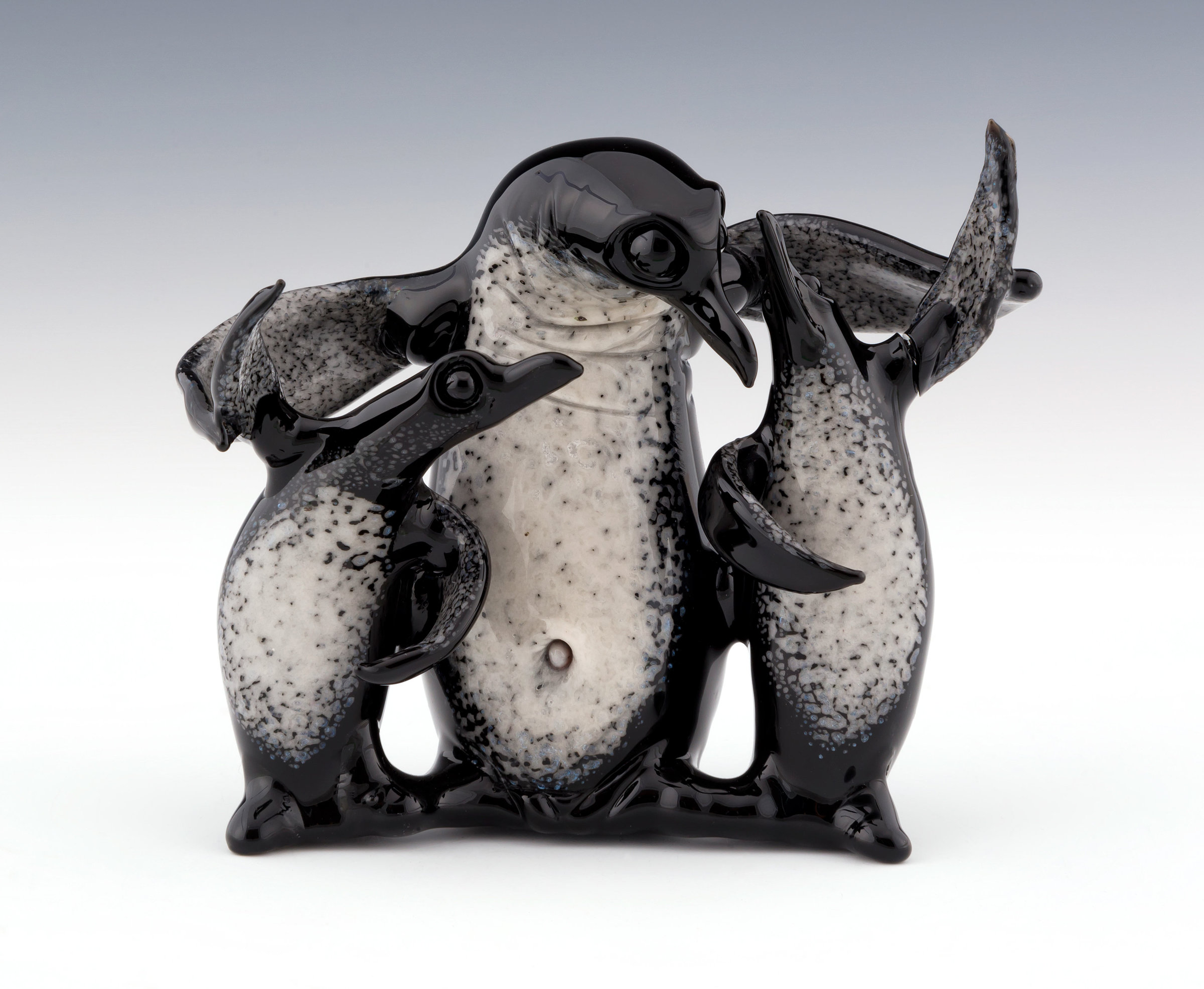 Penguin Family by Paul Labrie (Art Glass Sculpture) Artful Home